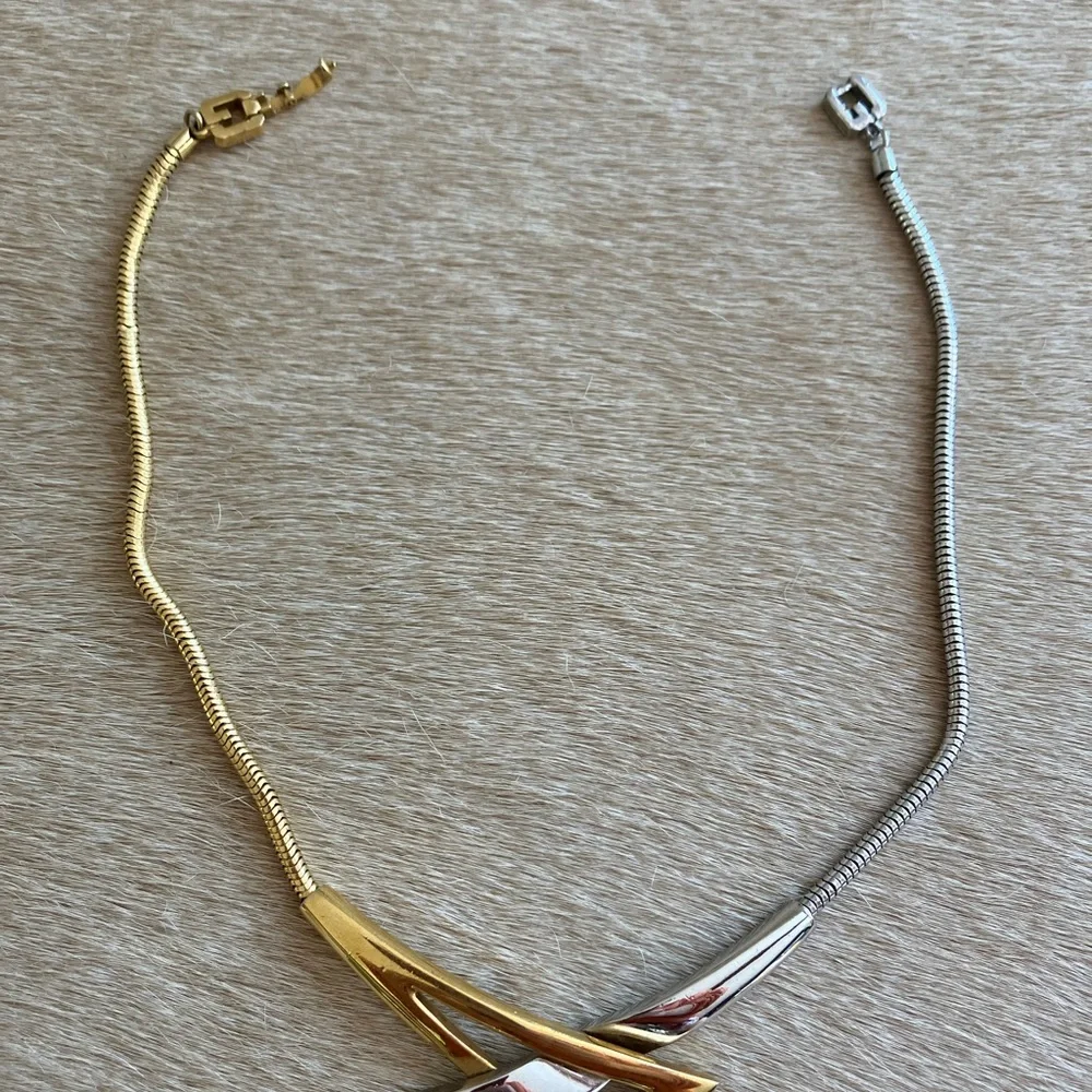 Givenchy necklace two tone vintage-stamped - Picture 10 of 10